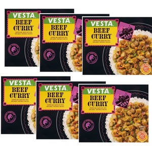 Vesta Beef and Rice Curry 215g 6 Packs - Beef Curry by Vesta