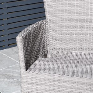 Madrid 5 Piece Rattan Dining Set - Grey by Malay