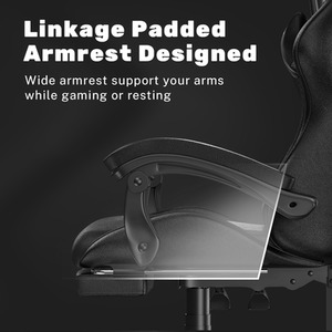 Gaming Chair with Foot-rest - Black