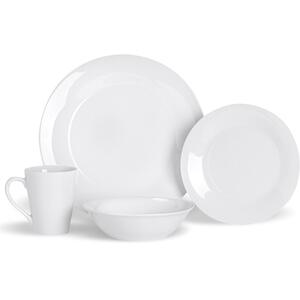 16 Piece Classic White Dinner Set - White by Argon Tableware