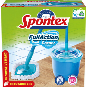 Spontex Full Action Spin Mop and Bucket - Blue