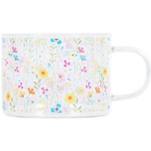 In Bloom Drinking Jar with Straw - Multicolour