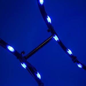 Christmas Bauble with 245 LEDs in Blue and White - Black by Samuel Alexander