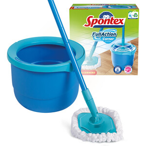 Spontex Full Action Spin Mop and Bucket - Blue