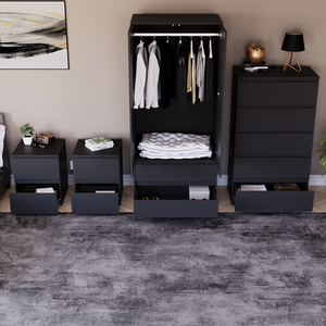 Denver Bedroom Set (2 Drawer Bedside (x2), 5 Drawer Chest, 2 Door Wardrobe) by Vida Designs