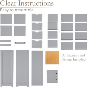 Bathroom 4 Drawer Cabinet - Grey by Christow