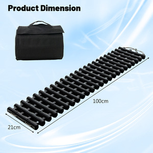 Tyre Traction Boards with Bag - Black by Costway