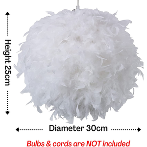 Feather Light Shade - White / 25cm by Giggi