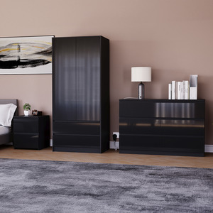 Vida Designs Glinton 3 Piece FSC Certified Bedroom Set - Black by Vida Designs