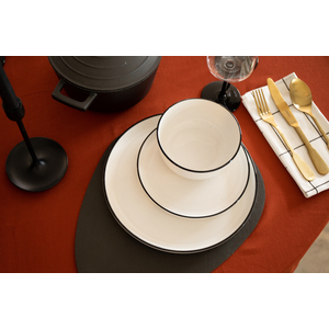 Mikasa Limestone 12pc Porcelain Dinner Set, White - White by Mikasa