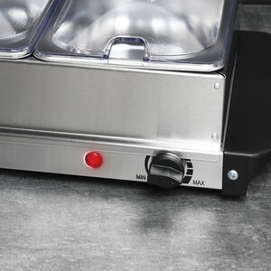 KitchenMaster 3 Dish Buffet Server - Silver by KitchenMaster