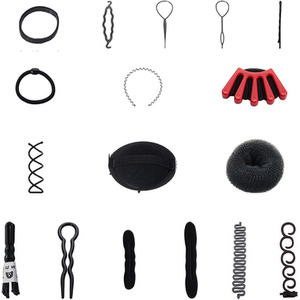 53PCs Hair Styling Accessories Kit - Black by Livingandhome
