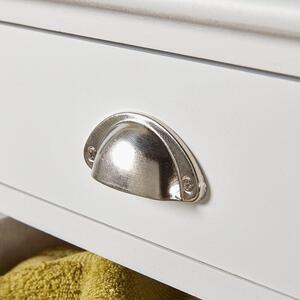 Home Source Dartmouth 3 Wicker Basket Drawer Chest Storage Unit - White by Home Source