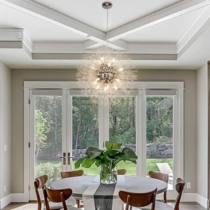 16 Lights Dandelion Ceiling Lighting Crystal Pendant - Chrome