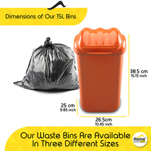 Lift Recycle Plastic Waste Bin 15-30-50L by Home Centre