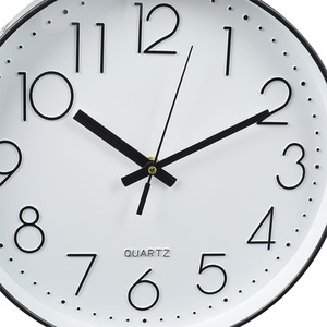 12-Inch Modern Wall Clock with Arabic Numerals - White by Livingandhome