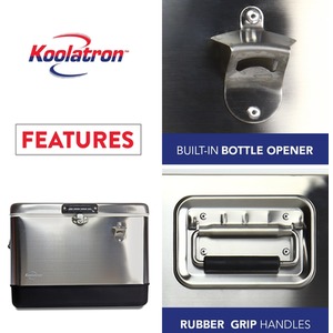 Koolatron Ice Chest Cooler Box 51L - Silver by Koolatron