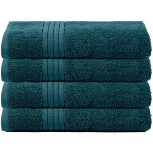 Pack of Cotton Bath Sheet Towels - Teal / 4 by Brentfords