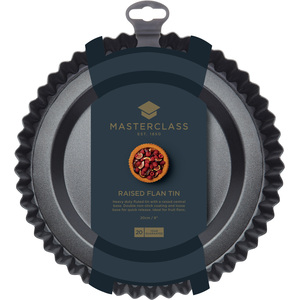 MasterClass Non-Stick 20cm Raised Flan Tin - Grey by MasterClass