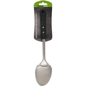 Kitchen Master Solid Spoon with Soft Touch Handle - Chrome by Kitchen Master
