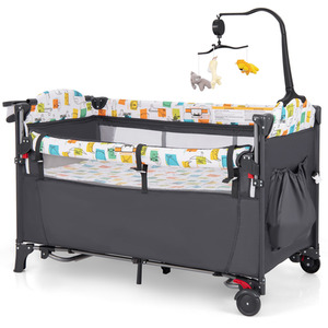 5-in-1 Baby Bassinet Bedside Sleeper by Costway