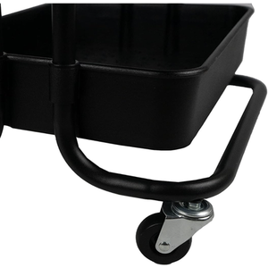 Storage Trolley On Wheels 3 Tier Basket Organiser Cart - Black by HyFive