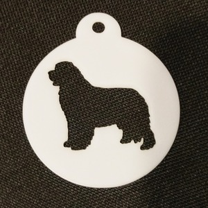 Dog Themed Coffee Stencil - White / Newfoundland by Pet Mirrors