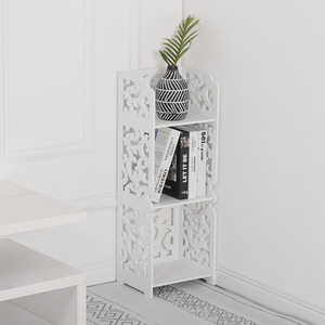 Rustic Small White Storage Display Shelving Unit - White by Livingandhome