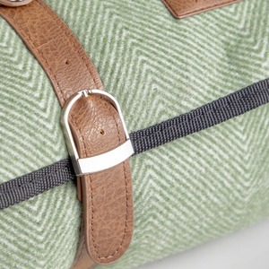 Large Herringbone Waterproof Outdoor Picnic Blanket - Green by VonShef