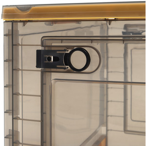 Set of 3 Foldable Storage Boxes with Wheels - Yellow by Livingandhome