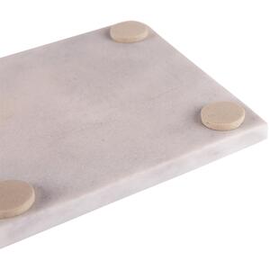 12pc Marble Placemats Square Coasters Set - White by Argon Tableware