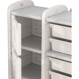 Kidkid Kids Toy Storage Rack Train Design Floor Organizer - Grey / 129cm by Kidkid