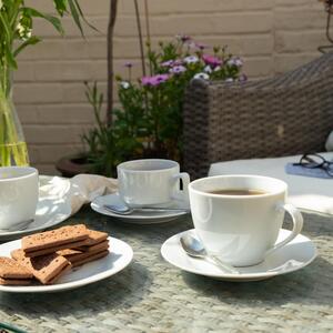 Classic White Cappuccino Cup and Saucer Set - 320ml by Argon Tableware