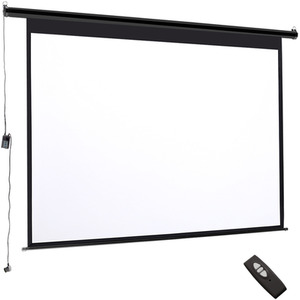 Large Electric Motorized Projector Screen - Black / 72 Inches by Livingandhome