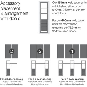 Spacepro 600mm Tower Unit with 3 Drawers - Cashmere by Spacepro