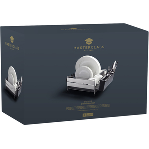 Deluxe Large Stainless Steel Dish Drainer - Grey by MasterClass