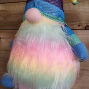 Battery Operated Lit Christmas Rainbow Gonk - Rainbow / 50cm Rainbow Gonk - Sitting by Samuel Alexander