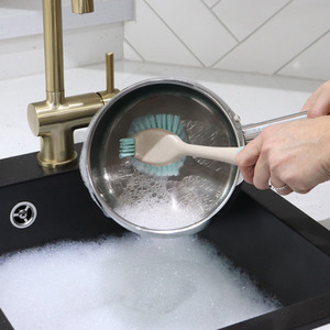 Pro Clean Anti-Bacteria Dish Brush with Extra Bristles - Blue by JVL