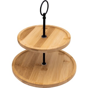 Bamboo 2 Tier Cake Stand Display - Bamboo by Maison Des Cadeaux