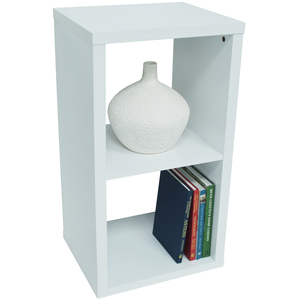 CUBE - 2 Cubby Square Display Shelves Vinyl LP Record Storage - White - White by Watsons
