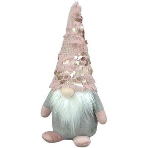 Plush Pink and Grey Santa Gonk - Grey/Pink by SnowTime