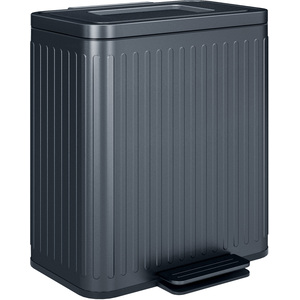 HOMCOM Dual 20L Kitchen Double Bin with Soft-Close Lid by HOMCOM