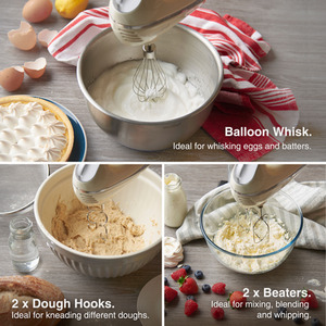 300W Electric Hand Mixer with 3 Attachments by VonShef