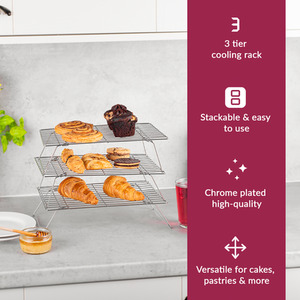 Innoteck 3 Tier Stackable Cake Cooling Rack - Chrome by Innoteck