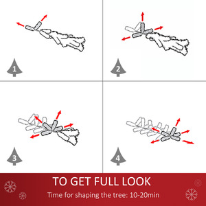 HOMCOM Prelit Artificial Snow Flocked Christmas Tree with LED Light - Green, White / 5ft by HOMCOM