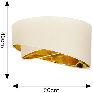 Trekan Cream Ceiling Pendant Shade - Cream by ValueLights