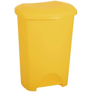 General Waste Rubbish Yellow 50L Foot Pedal Trash Bin - Yellow by STORM TRADING GROUP