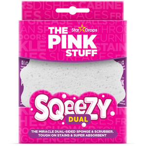 The Pink Stuff Sqeezy Scrubber and Sponge - Grey by The Pink Stuff