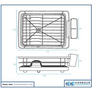 Metal Dish Drainer Rack with Drip Tray - Black by Harbour Housewares