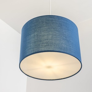 CGC LUCIA Fabric Ceiling Lamp Shade With Frosted Diffuser - Navy Blue by CGC Lighting